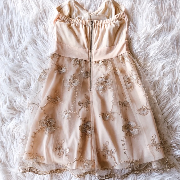 Peach & Gold Dress - Picture 4 of 4